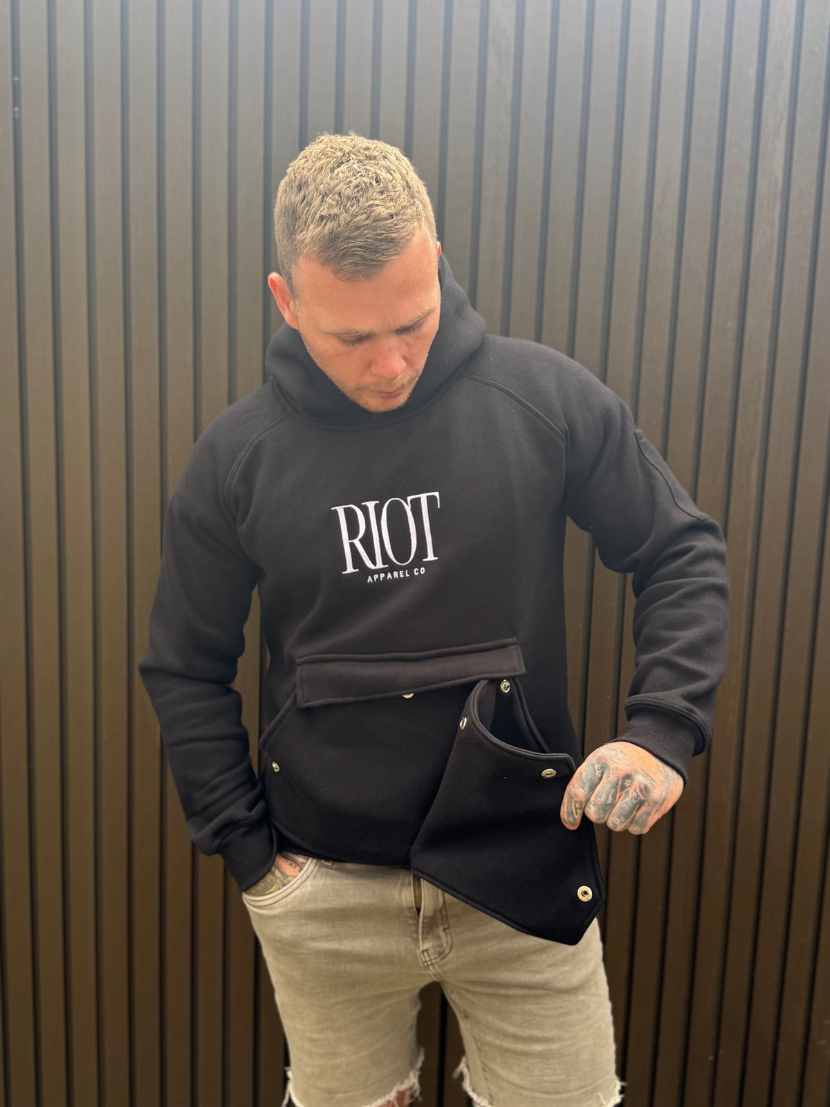 Riot Utility Hoodie - Black